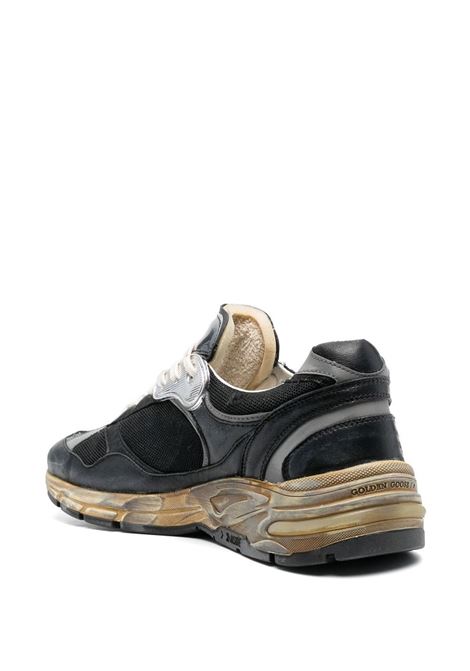 black calf leather lace-up sneakers featuringdistressed effect GOLDEN GOOSE | GMF00199-F00327090282